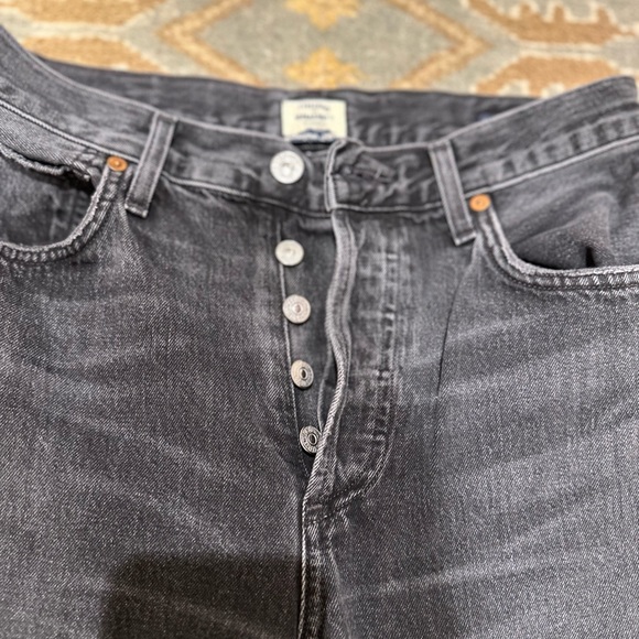 Citizens of Humanity Premium Vintage Liya Hi-Lo Hem Jeans in Black size 25 - Picture 3 of 10